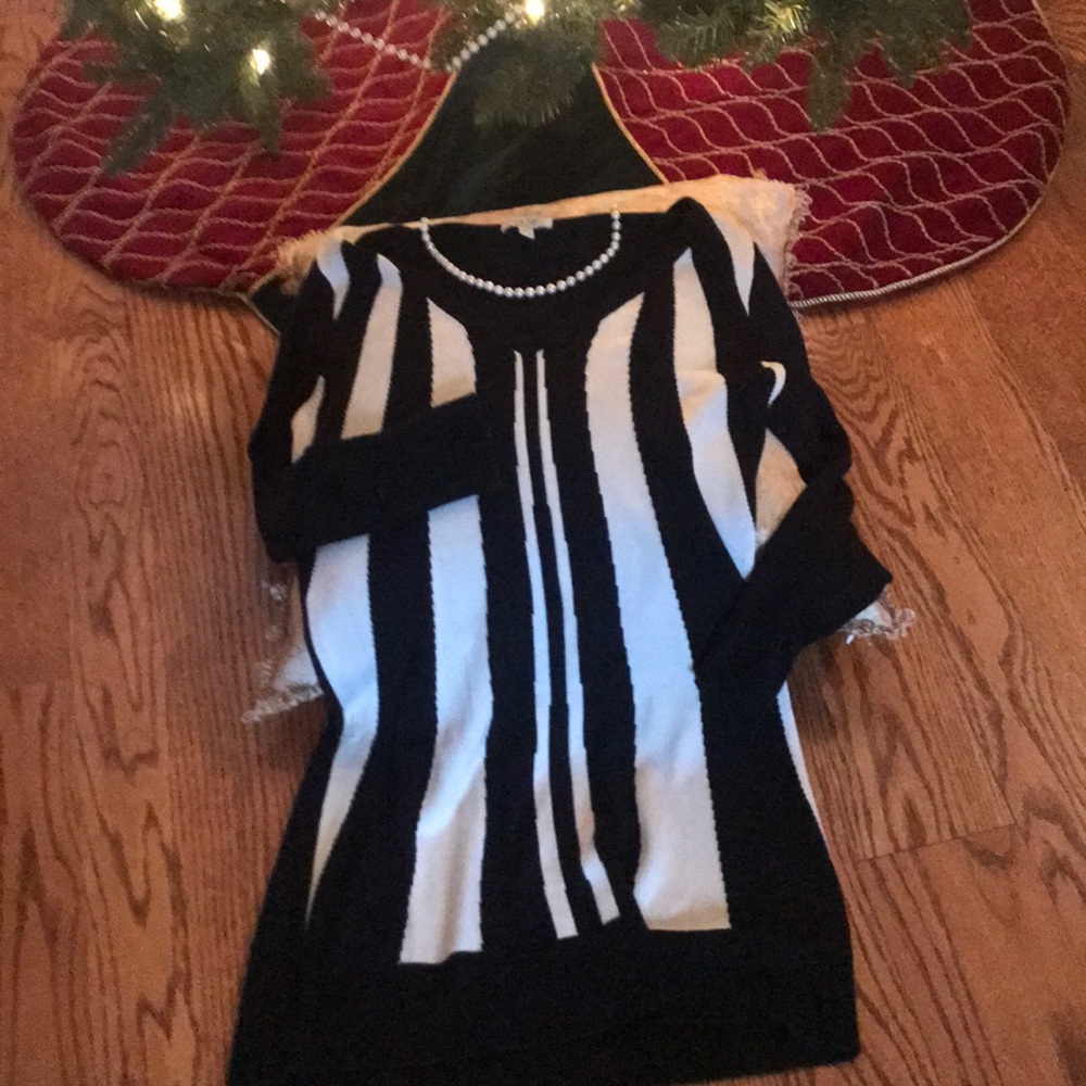 Black and white sweater